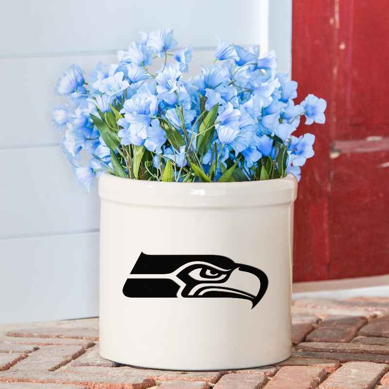NFL Team Logo Stoneware Crock - Seattle Seahawks